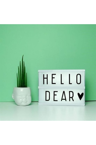 Hobibahçem Sinematik Lightbox Dekorasyon Aydınlatma Aksesuarları A5 Boyut Beyaz