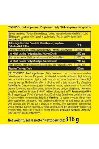 Nuclear Nutrıtıon Synthesıs Multı Creatıne Complex 300 G
