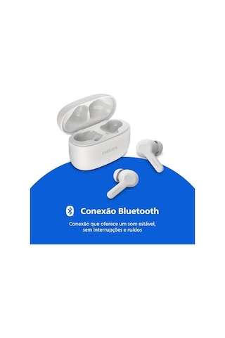 Tws Kablosuz Bluetooth Kulaklık, Mikrofonlu, Bar Tasarımlı, Ipx4 Ve 24 Saatlik Toplam Güç Kaynağı, Beyaz Tat1109wt/00