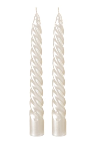 Mudo Home 2li Burgulu Şamdan Mum Sedef 18cm 419650
