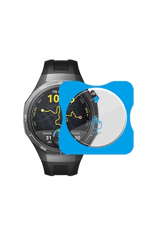 Huawei Watch Gt5 Pro 46mm Uyumlu Kolay Takılabilir Takma Aparatlı Temperli Cam Ekran Koruyucu
