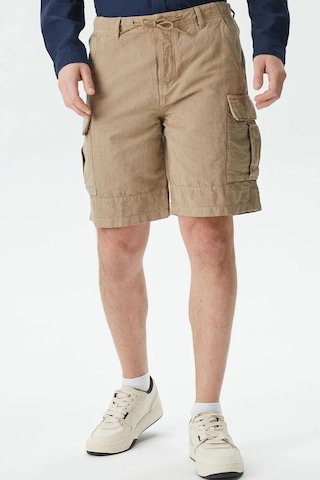 Lacoste Men's Relaxed Fit Brown Bermuda Shorts Erkek Kargo Cepli Rahat Kesim Pamuk Keten Şort Kahve