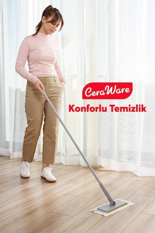 Ceraware Pratica El Değmeden Takıp Çıkarılabilen Mop - Temizlik Bezleri Ve Sleepy Havlulara Uyumlu