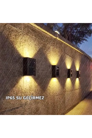 Zenviya21 Solar 4 Ledli 11cm Duvar Aydınlatması Zenya785