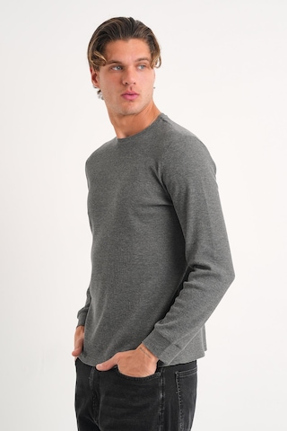 Alexander Gardi Alexandergardı Uzun Kollu Bisiklet Yaka Basic Sweatshirt Antrasit