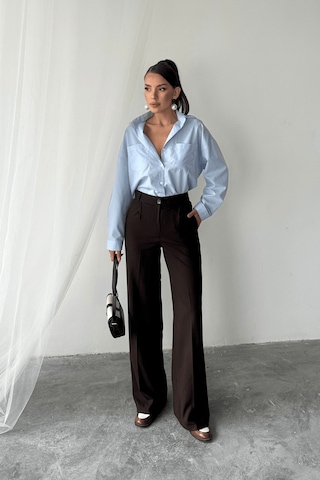 Paw Garage Kadın Sindy Palazzo Model Kumaş Pantolon Kahverengi