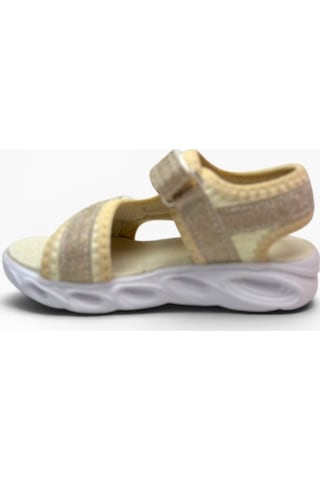 Arzen Bebe 229-26 Simli Işıklı Cırtlı Anatomik Kız Çocuk Sandalet 26-30 Altın