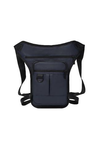 Homyl Erkek Bel Çantası Motosiklet Bacak Fanny Paketi Koyu-mavi Koyu Mavi