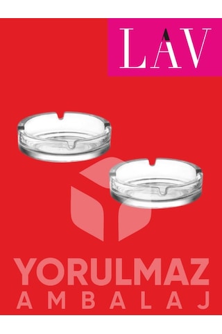 Kyf72 Büyük Cam Sigara Küllüğü 2 Adet Kalın Cam Tasarım