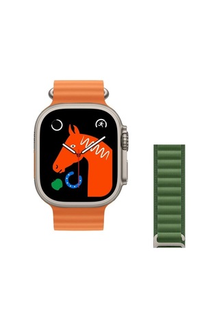 Watch 8 Ultra 49mm Amax Ultra Akıllı Nfc - Gps - Kablosuz Şarj Turuncu Kordonunu Seç Watch 8 Ultra 49mm Amax Ultra Akıllı Nfc - Gps - Kablosuz Şarj Turuncu Kordonunu Seç
