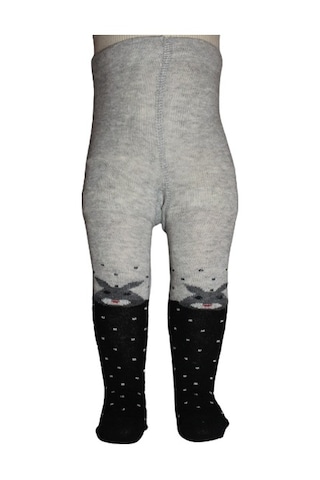 Bibaby Desenli Külotlu Çorap 68312 Siyah Tavşan