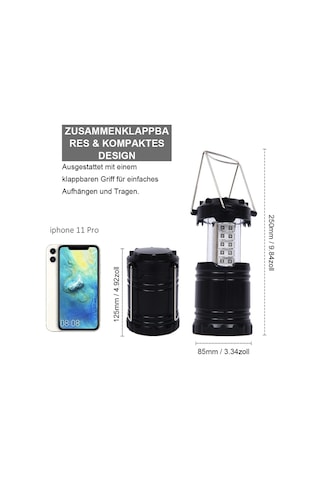 Yaozixa Suluğa Dayanıklı Led Kamp Lambası - Acil Durum Işığı, Yürüyüş, Balıkçılık İçin 100m Menzil Ve Uzun Pil Süresi