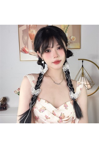 Kadınlar Ve Çocuklar İçin Glitter İle Örgülü Saç Uzantıları - Parti Ve Cosplay İçin Kauçuk Bant Tasarımı