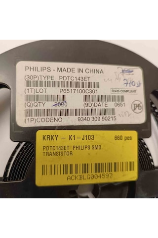 Pdtc143et Phılıps Sot23 Transistör 200 Adet