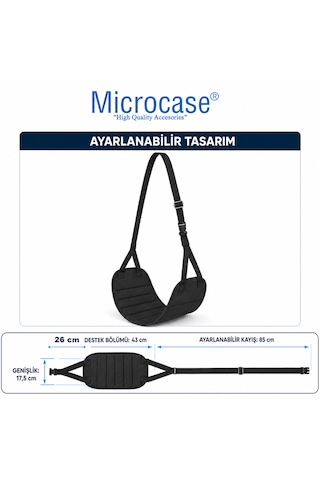 Microcase Uzun Yolculuk Uçuş Seyehat Ve Ev Ofis Araba Kullanımı Ayak Bacak Dinlenme Padi Ayak Bacak Hamağı 2 Ad Al5627 Siyah