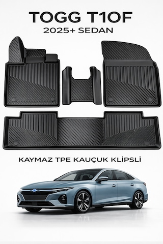 Togg T10f 2025+ Sedan 3d Oto Paspas Tam Uyum Siyah