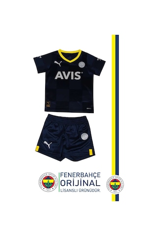 Fenerium Fenerbahçe Mini Lacivert Çocuk Forma Set Kişiye Özel Ahşap Kutulu Lacivert