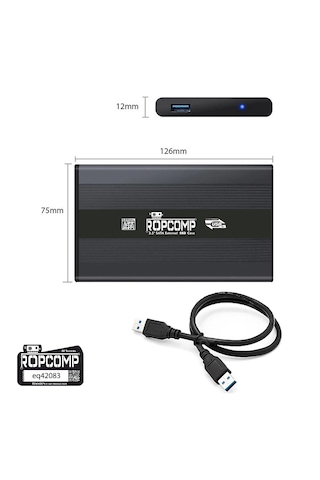 Ropcomp 2.5" Usb 3.1 Gen1 Sata Harici Ssd Kutusu Alüminyum