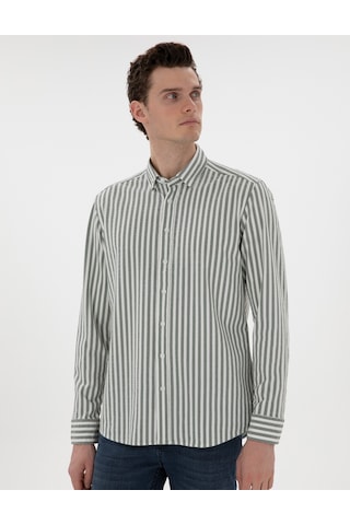 Pierre Cardin Erkek Haki Gömlek Desenli 50301533-vr027 Haki