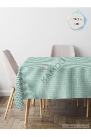 170 X 170 Cm Pötikare Desen Masa Örtüsü, Piknik Örtüsü, Sofra Bezi, Beslenme Örtüsü Yeşil