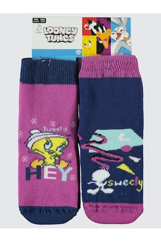 Tweety Havlu 0-24 Ay Bebek Kız Çorap Set Çok Renkli