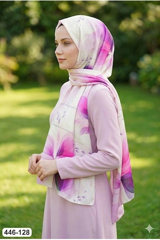 Buqle Dijital Desenli Soft Şal 446-128 Çok Renkli