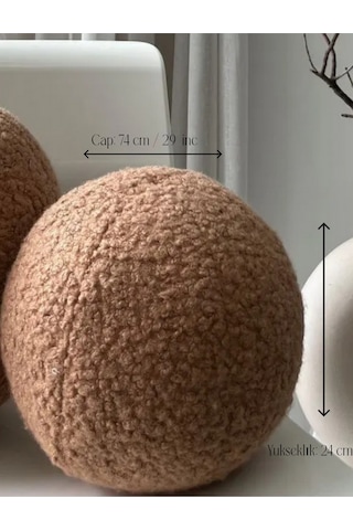 Teddy Top Dekoratif Yastık Kahve Büyük Kahverengi