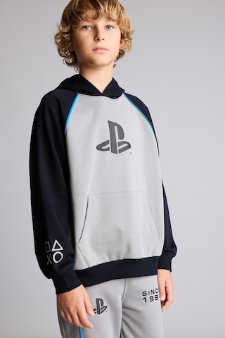 Defacto Playstation Oversize Dik Yaka Baskılı Kanguru Cepli Sweatshirt Erkek Çocuk I3674a826wngr198 Gri-gr198