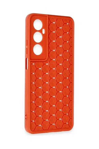 Uryport Realme C65 Kılıf Petek Silikon Kapak - Kırmızı