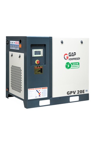 Gap Kompresör İnvertörlü Vidalı Hava Kompresörü 20 HP Tek Makine GPV20e