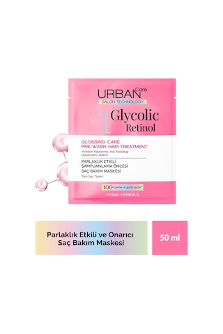 Glycolic Retinol Parlaklık Etkili Duş Öncesi Saç Bakım Maskesi-50ml