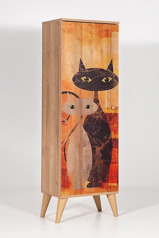 Bingo Cat / 8 Raflı Çok Amaçlı Mutfak Dolabı Banyo Dolabı Çok Ama