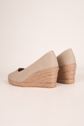 Star Tombis Bej Keten Espadril Dolgu Topuk Bej 1433