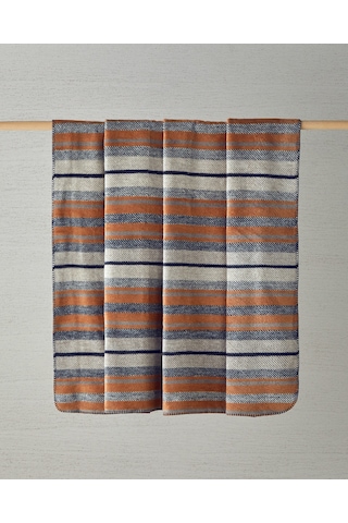 Bold Stripe Akrilik Çift Kişilik Battaniye 200x220 Cm Antrasit Antrasit