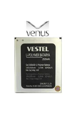 Vestel Uyumlu Venüs V3 5530 Pil Batarya Vs-Bat-2920-11.24 İthal