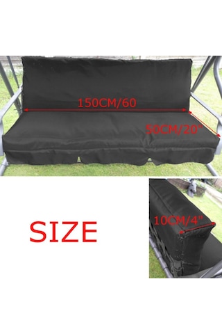 Suofeng Bahçe Salıncak Kılıfı - Su Geçirmez Ve Solmaz 3 Kişilik Outdoor Koltuk Örtüsü Bej