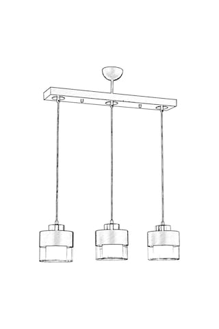 Avonni Av-60193-3y-bsy Siyah Boyalı Modern Avize E27 Metal Cam 70x15cm Çok Renkli