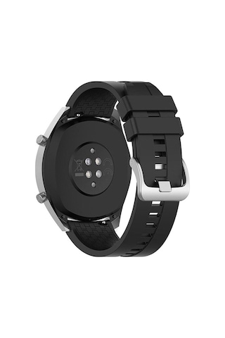 Honor Magic Watch 2 46 Mm Kordon Kayış Klasik Silikon Kordon Metal Tokalı K23 Col8264-1-siyah