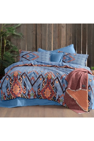 Yakut V1 Flanel Çift Kişilik Nevresim Takımı Çok Renkli