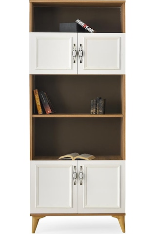 Irmak Dolaplı 5 Raflı Kitaplık 80x30x195cm 001