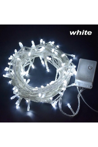 Dekor Led Boncuklu 10 Metre Beyaz