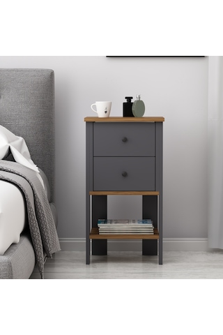 Sem 2 Çekmeceli Komodin Antrasit - Kemençe