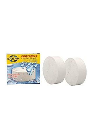 2x500 Gram - Naturel Kokusuz, Nem Alıcı Rutubet Ve Küf Önleyici Yedek Tablet