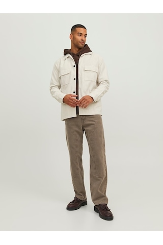 Jack & Jones Jack&jones Regular Fit Uzun Kollu Ekru Erkek Gömlek 12239329 001