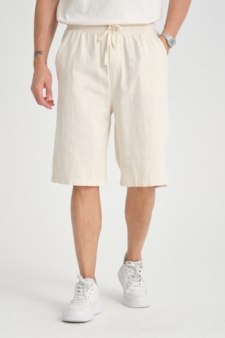 Redline Erkek Baggy Fit Rahat Kesim %100 Pamuk Yumuşak Dokulu Şort Kapri Bej