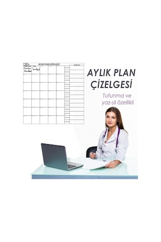 Aylık Planlayıcı Statik Kağıt Tahta
