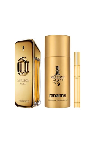 Paco Rabanne Million Gold Intense Edp 100 Ml + Edt 10 Ml + 150 Ml Deo Erkek Parfüm Seti Aromatik - Odunsu
