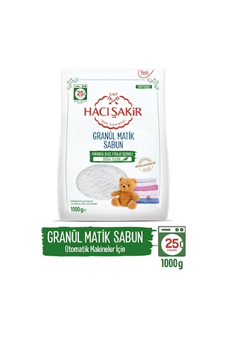 Hacı Şakir Bebek Çamaşırları Için Hipoalerjenik Granül Matik Sabun 1000 G-