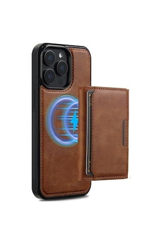Teleplus Apple Uyumlu iPhone 13 Pro Max Kılıf Pollux L2 Serisi Mıknatıslı Kartlıklı 2-1 Kapak