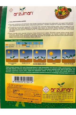 Arzuman Işık F1 Sırık Domates Tohumu  10 Adet